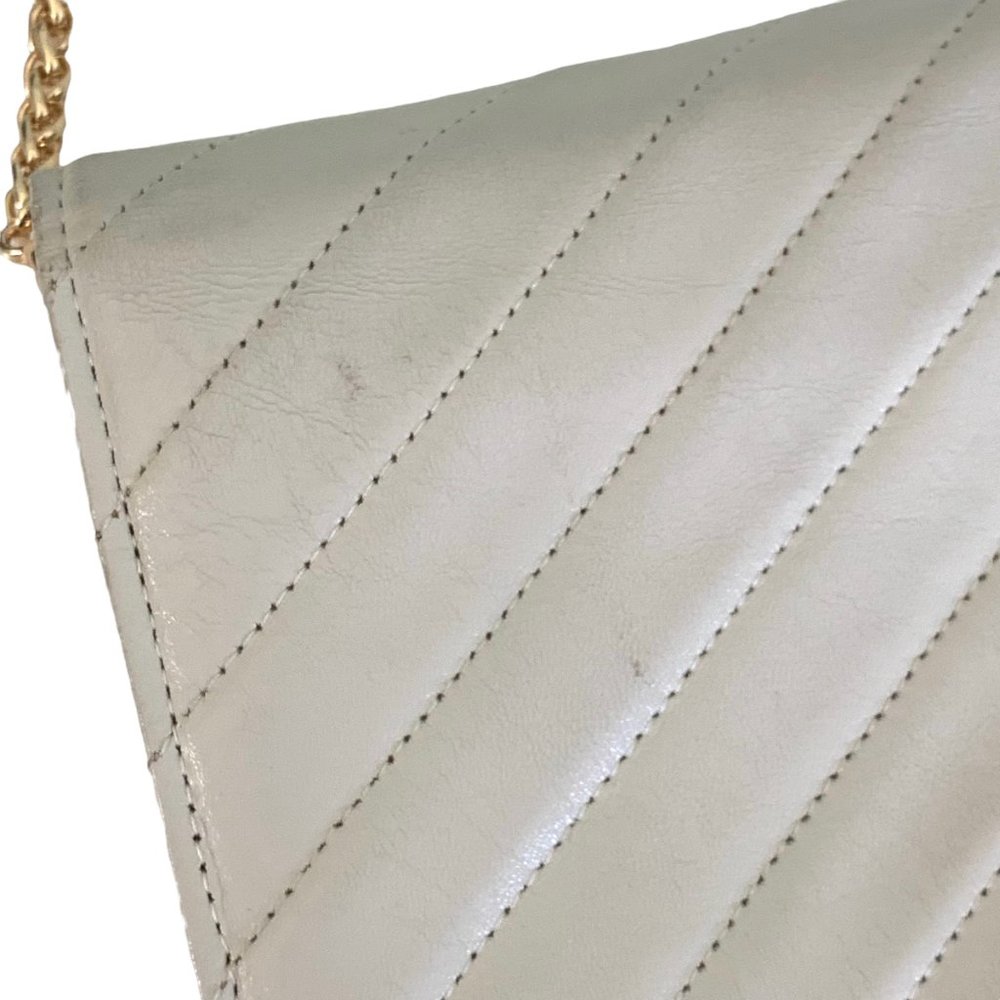 YSL Vintage Leather Quilted Clutch Bag - Picture 8 of 12